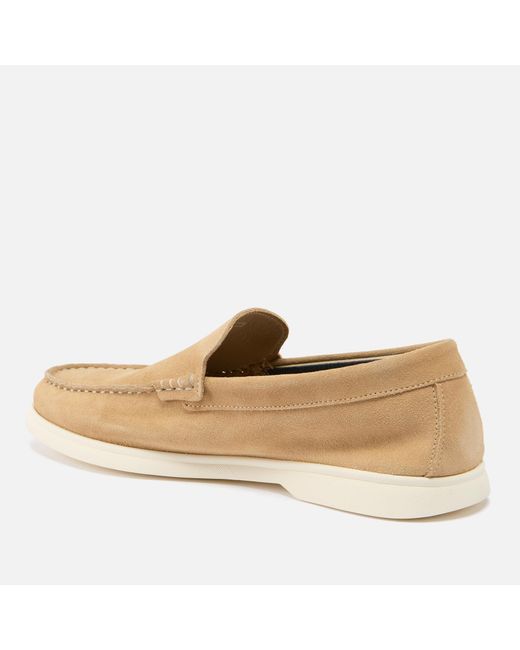 Dune Natural Buftonn Suede Loafers for men