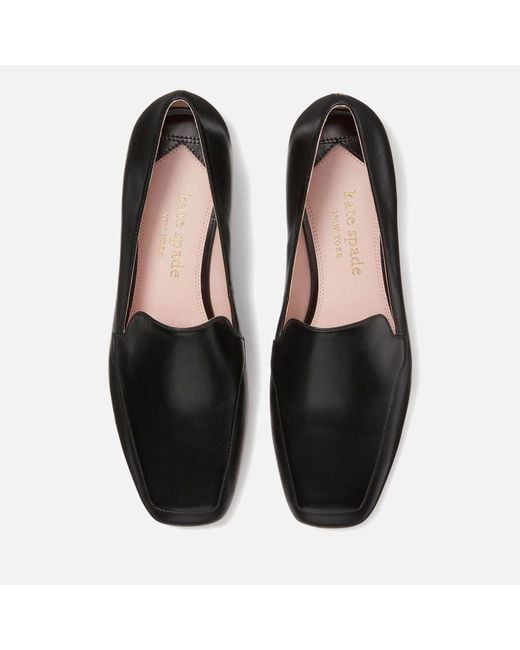 Kate Spade Black Merritt Leather Loafers
