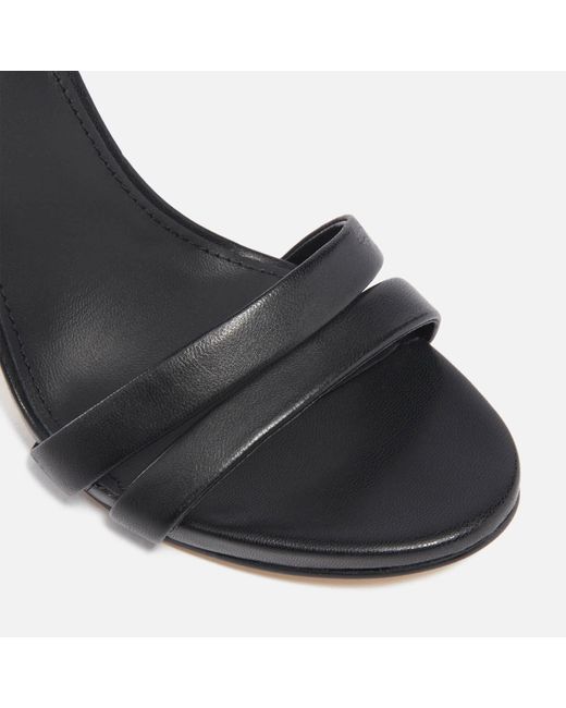Guess Black Fynlee Leather Heeled Sandals