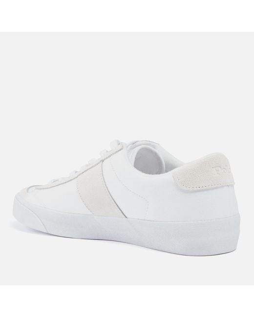 Polo Ralph Lauren White Sayer Canvas And Suede Trainers for men