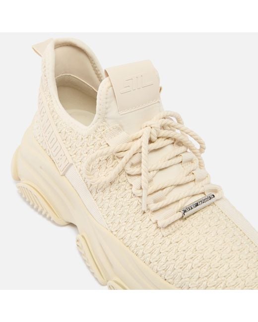 Steve Madden Natural Project Embroidered Neoprene Trainers