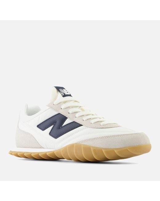 New Balance Blue Rc30 Leather And Suede Trainers