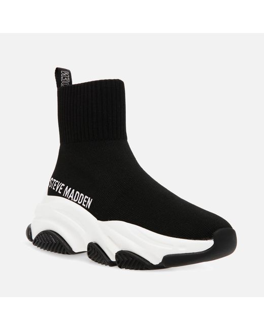 steve madden black sock trainers