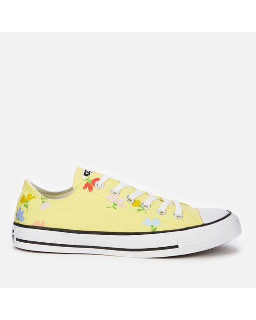 Converse Canvas Chuck Taylor All Star Garden Party Print Ox Trainers in  Yellow | Lyst