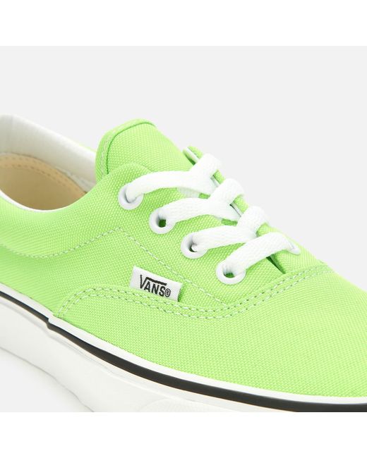 neon green canvas shoes