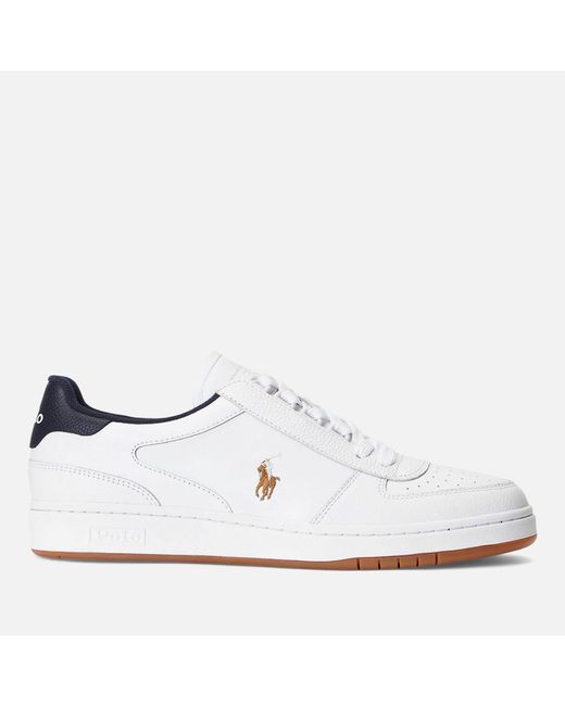 Polo Ralph Lauren White Polo Court Pp Leather Trainers for men