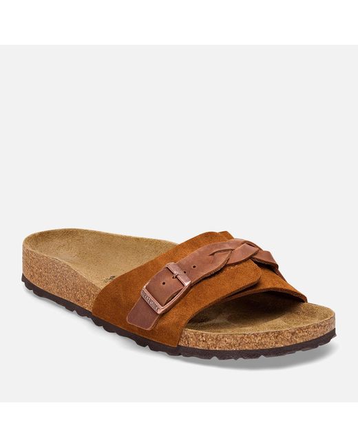 Birkenstock Brown Pula Suede Slim-fit Sandals