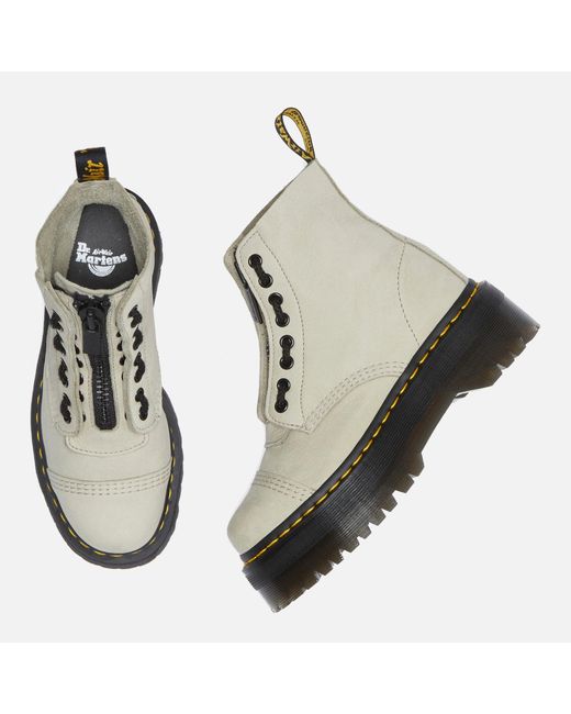 Dr. Martens Black Sinclair Leather Zip Front Boots