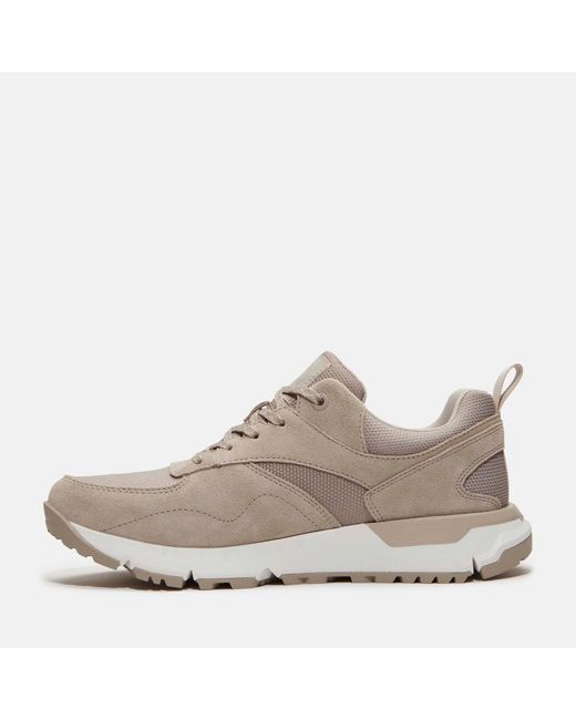 Timberland Gray Voyager Park Low Lace-up Trainer For Men In Beige, Man, Beige, Size: 6.5 for men