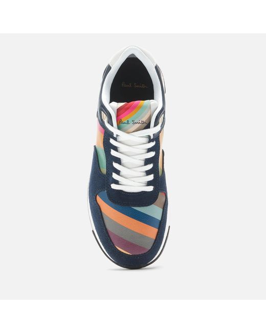 Paul Smith Ware Swirl Running Style Trainers in Blue | Lyst UK