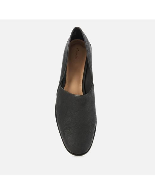 Clarks Black Pure Easy Leather Flats