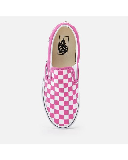 Vans Pink Checkerboard Classic Slip-on Trainers