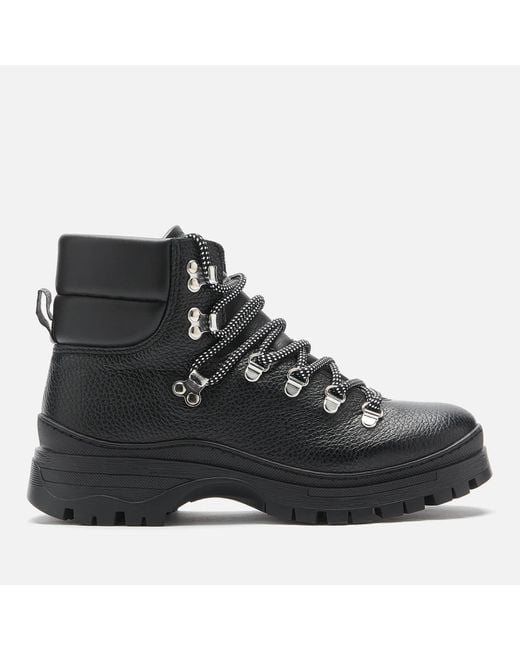 Barbour Black Georgia Leather Hiking Boots