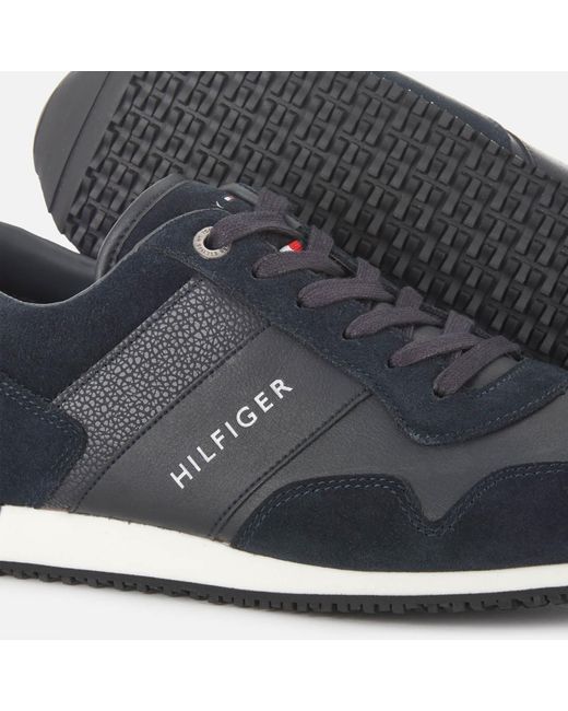 tommy hilfiger iconic leather trainers black