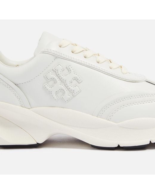 Tory Burch White Good Luck Leather Running Style Trainers