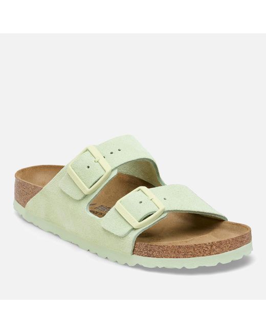Birkenstock Green Arizona Slim-fit Suede Double-strap Sandals