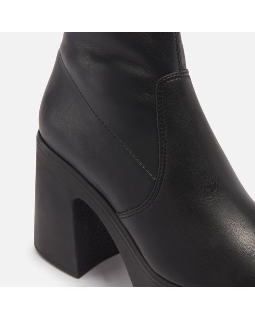 Steve Madden Black Low Phoenix Leather Platform Boots