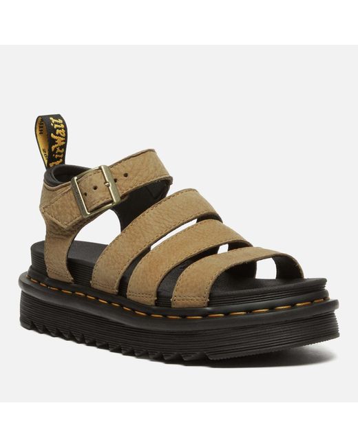 Dr. Martens Brown Blaire Suede Strappy Sandals