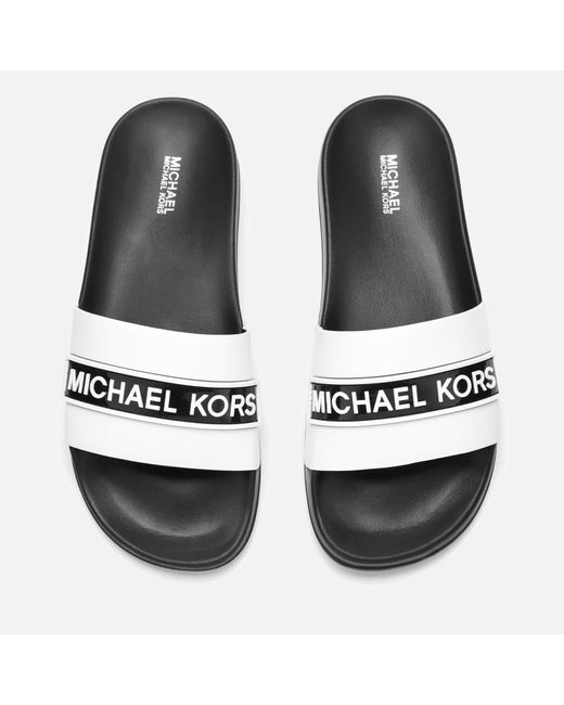 MICHAEL Michael Kors White Demi Slide Sandals