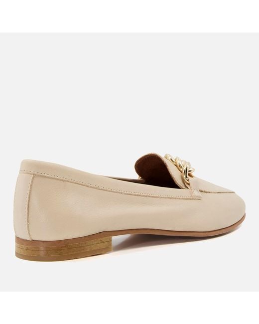 Dune Natural Goldsmith Leather Loafers
