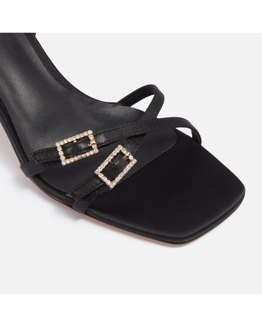 Alias Mae Black Emina Satin Heeled Sandals