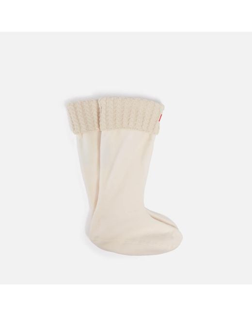 Hunter Multicolor Cable Knit And Fleece Tall Boot Socks