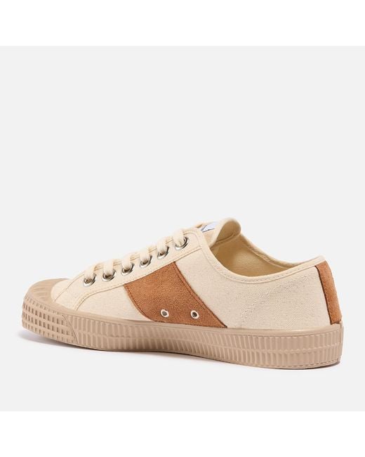 Novesta Natural Star Master Classic Canvas And Faux Suede Tennis Trainers