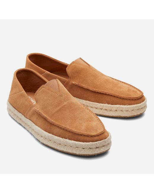 TOMS Brown Alonso Suede Loafers for men