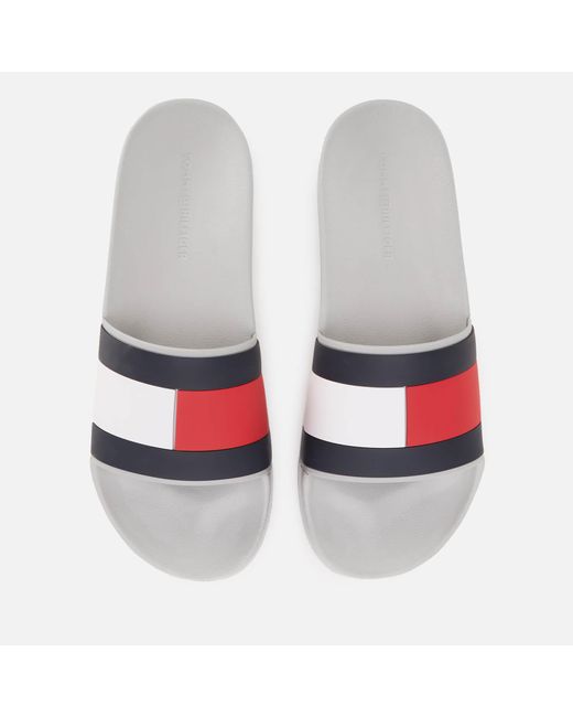 tommy hilfiger sliders grey