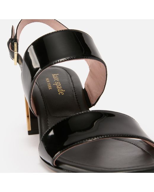 Kate Spade Black New York Merritt Patent Leather Heeled Sandals