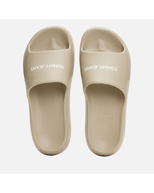 Tommy Hilfiger Natural Eva Chunky Slide Sandals
