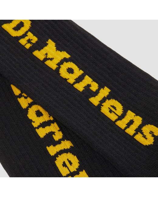 Dr. Martens Black Vertical Logo Cotton-blend Socks
