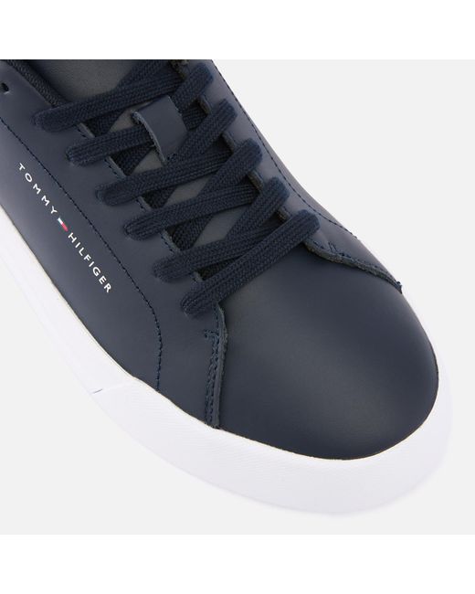 Tommy Hilfiger Blue Leather Court Trainers for men