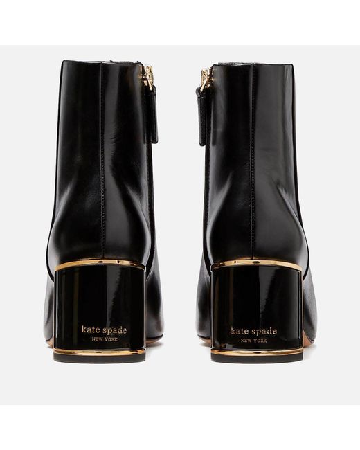Kate Spade Black Merritt Leather Heeled Boots