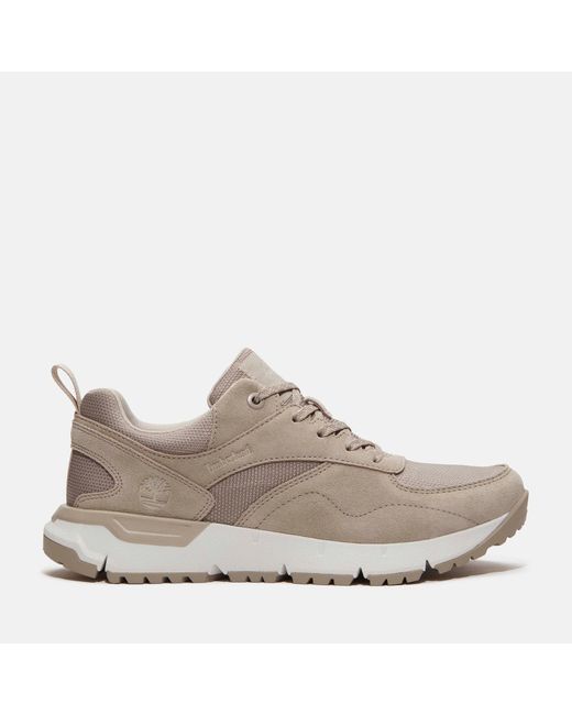 Timberland Gray Voyager Park Low Lace-up Trainer For Men In Beige, Man, Beige, Size: 6.5 for men