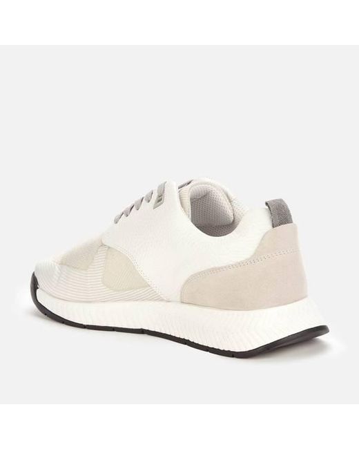 hugo boss white trainers mens