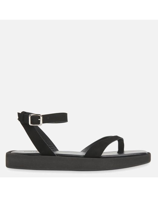 Whistles Renzo Chunky Toe Loop Sandals in Black | Lyst UK