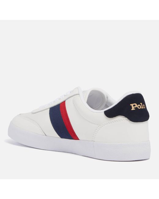 Polo Ralph Lauren White Leather Court Trainers for men