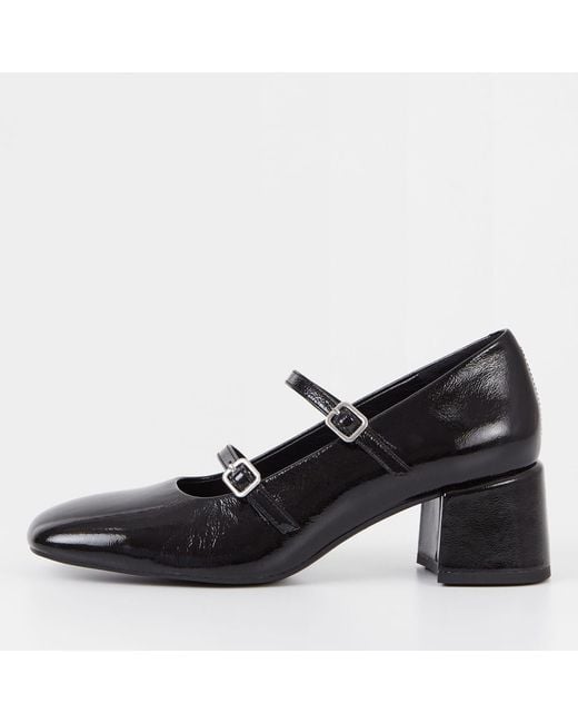 Vagabond Black Adison Patent-leather Heeled Mary Jane Shoes