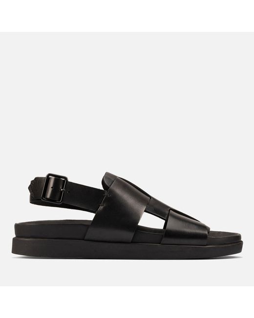Clarks Sunder Strap Leather Sandals in Black for Men - Lyst
