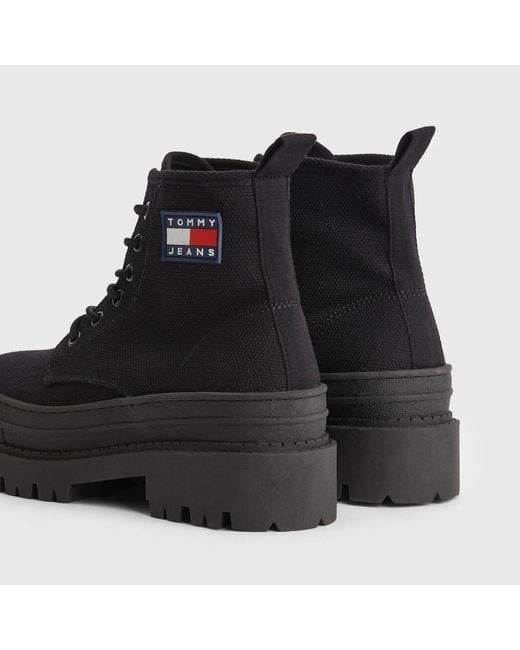 Tommy Hilfiger Black Foxing Lace-up Ankle Boots