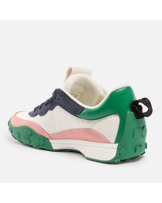 Kate Spade Green K As In Kate Leather And Ripstop Trainers