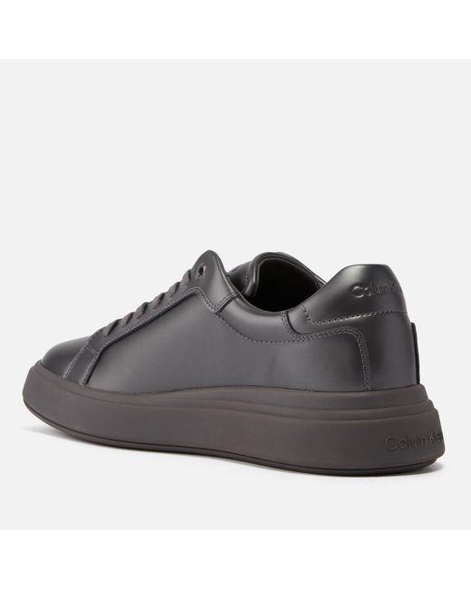 Calvin Klein Gray Leather Chunky Sole Trainers for men