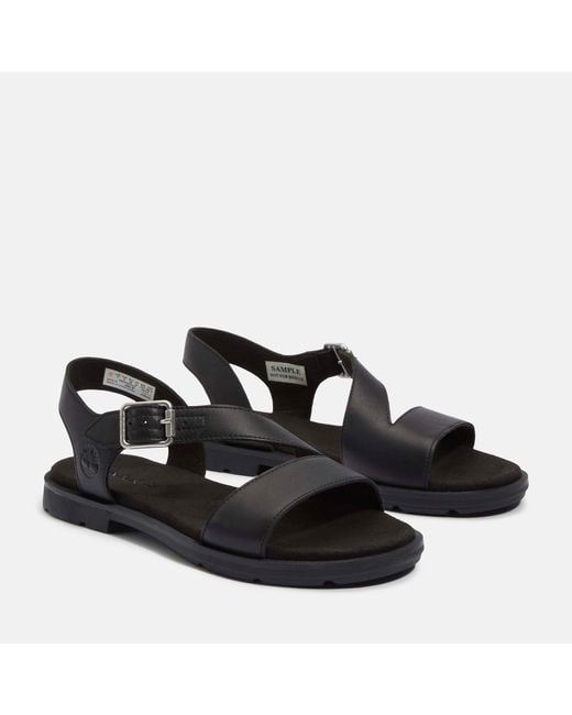 Timberland Calista Bay Backstrap Sandal For Women In Black, Woman, Black, Size: 3.5