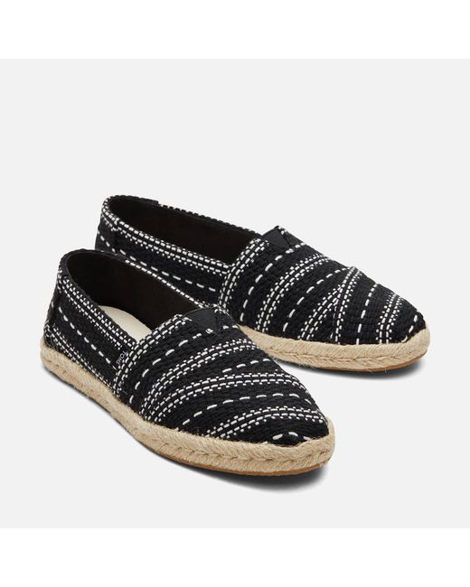 TOMS Alpargata Rope Jacquard Espadrilles in Black Lyst UK
