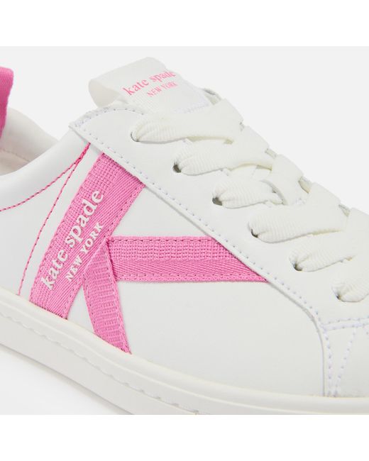 Kate Spade Pink Signature Leather Trainers