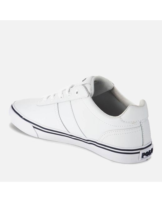 Polo Ralph Lauren Hanford Leather Trainers in White for Men | Lyst
