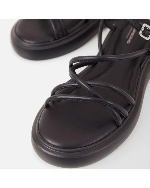 Vagabond Black Blenda Leather Flatform Sandals