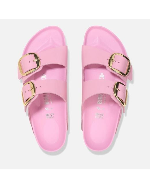 Birkenstock Pink Arizona Big Buckle Slim-fit Leather Double Strap Sandals