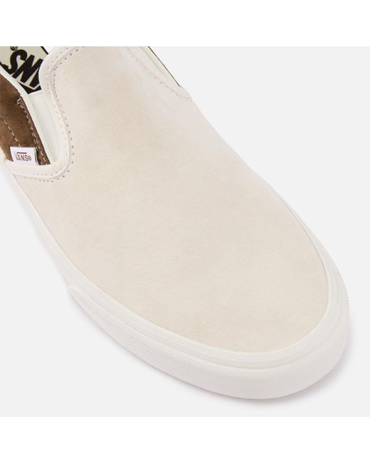 Vans White Classic Slip On Suede Trainers for men